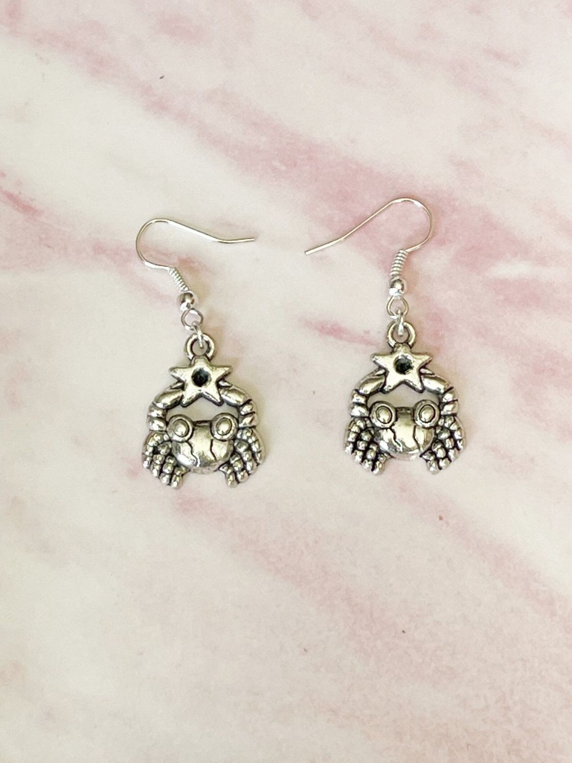 Cancer Earrings, Cancer Zodiac Earrings, Birthday Gift For Her, Zodiac