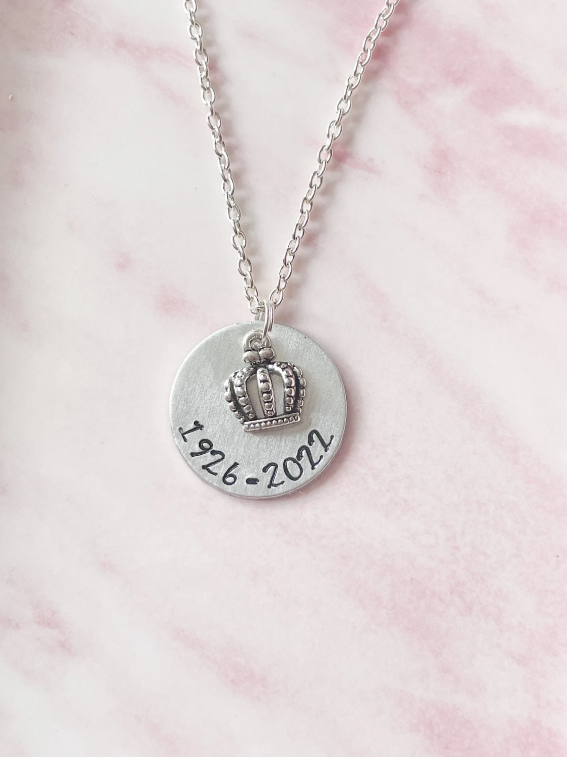 Queen Elizabeth Necklace, Elizabeth II Pendant, Queen Memorial Gift