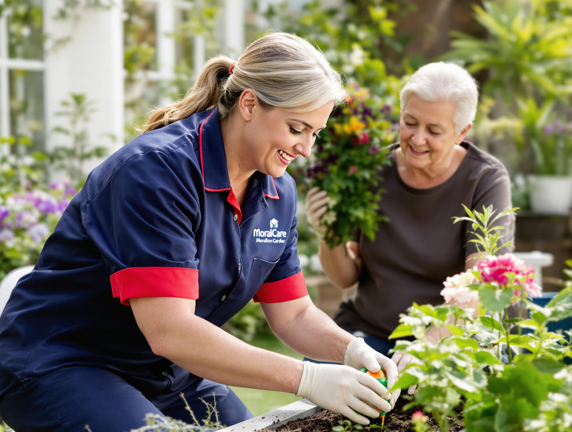 Carer gardening
