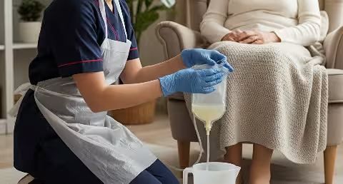 Support with catheter care at home