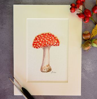 Fly Agaric Mushroom, Print.
