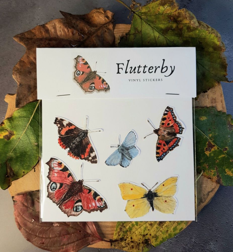 'Flutterbys' Vinyl Stickers.