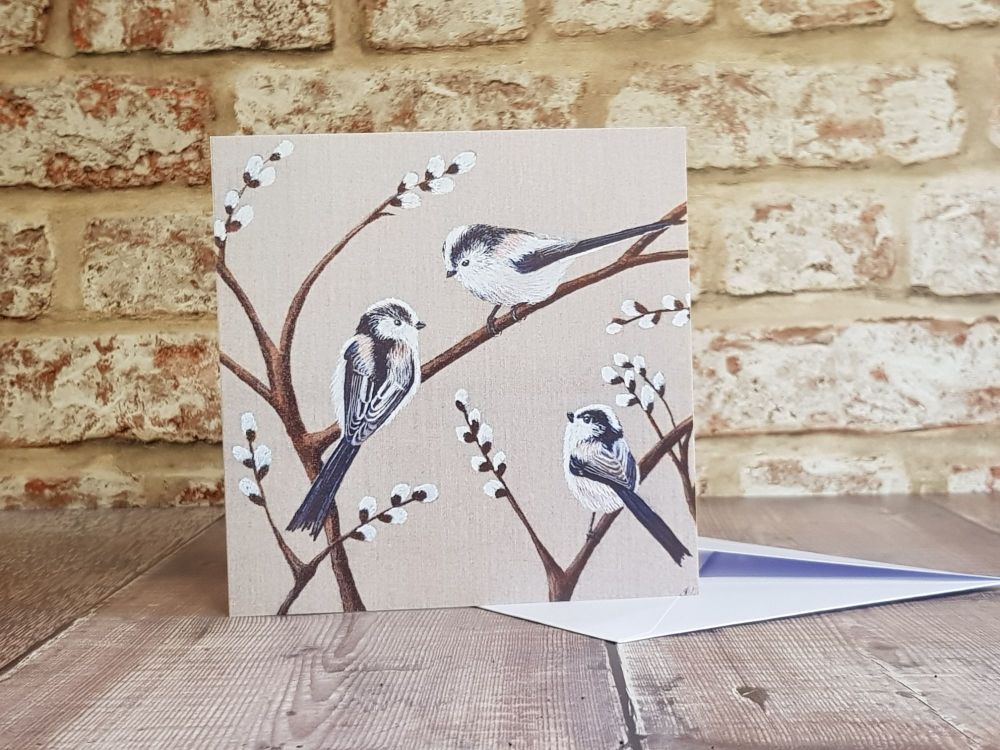 Long Tailed Tits Card
