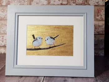 Long tailed Tits ,Original Painting.