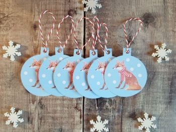 Pack of 6 Fox Gift Tags.