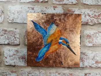 Kingfisher Painting. Size 6" x 6"