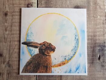 Hare's Stare - Greeting Card - Blank Inside
