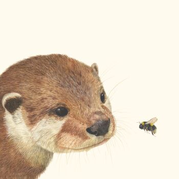 Otterly Enchanting - Original Watercolour 16" x 16".