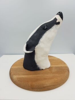 Badger, Earthenware Sculpture.