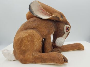 Hare, Earthenware Sculpture.