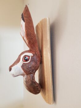 Wall hanging Hare, Earthenware Sculpture.