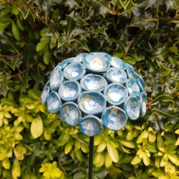 Large Ceramic Blue Flower Head.