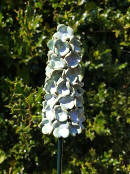 Ceramic Flower Spike in Green / Blue.