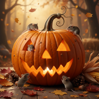 Saturday 3rd October 2026, Painting s Pumpkin and Mice.