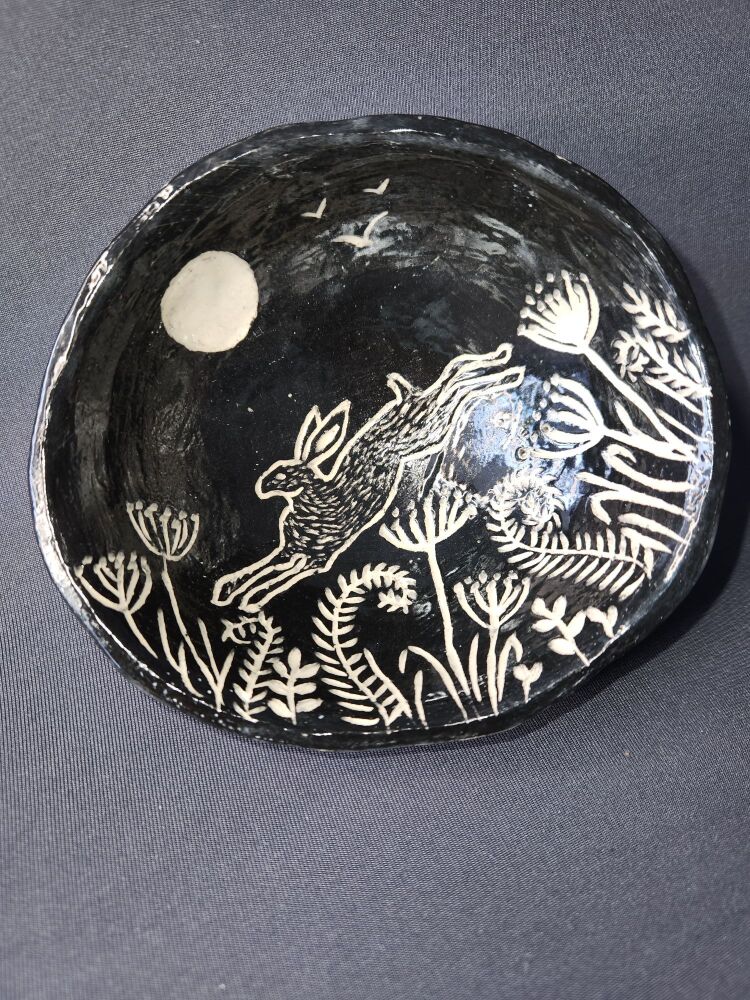 Ceramic Hare Bowl.