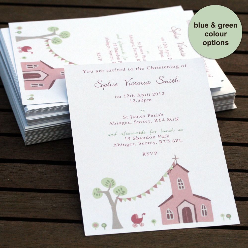 Personalised Christening Or Baptism Invitations