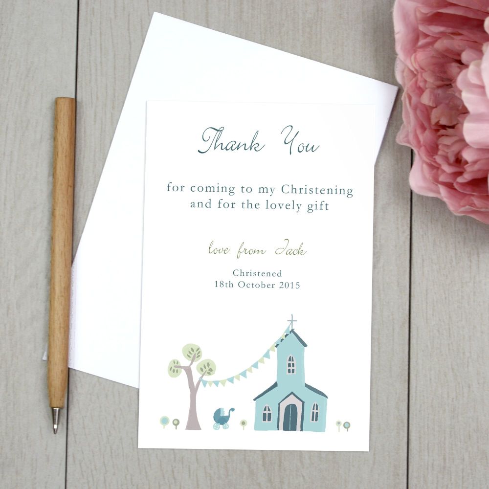 Personalised Christening Thank You Cards