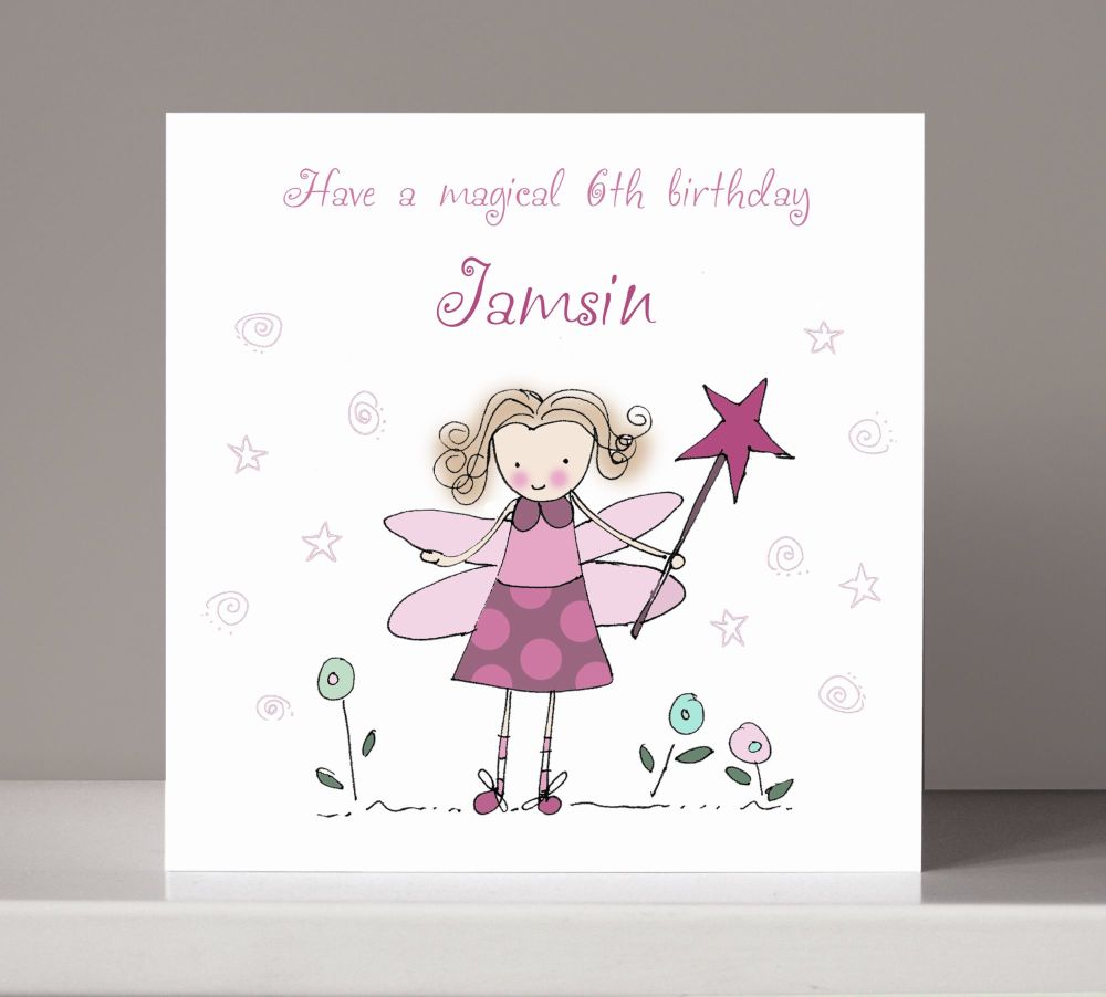 Personalised Fairy Birthday Card