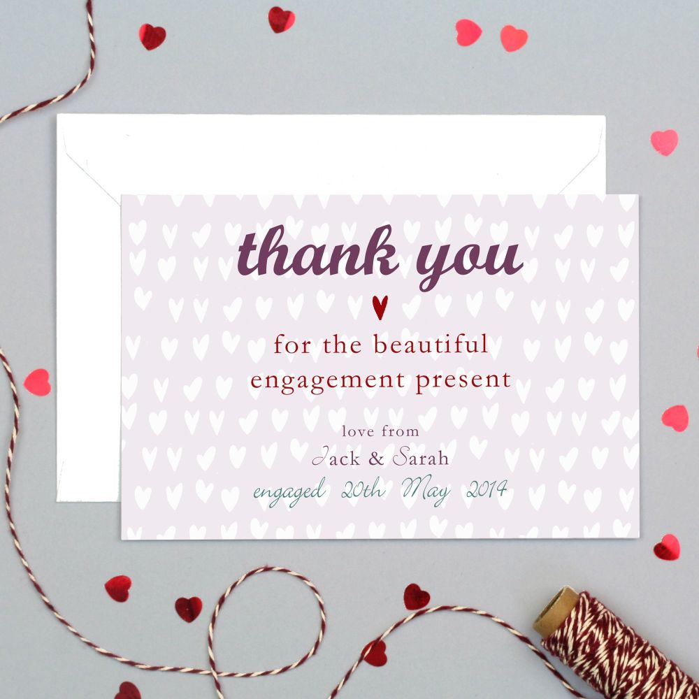 Personalised Engagement Or Wedding Thank You Card