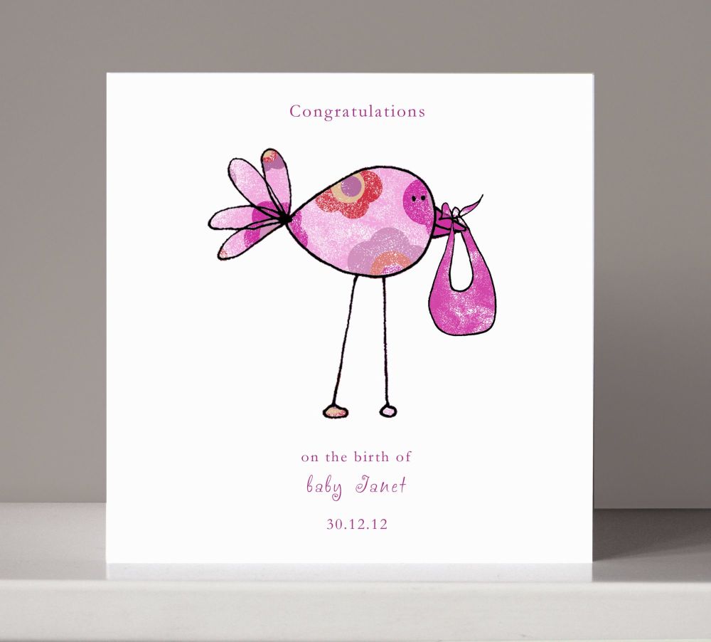 Personalised 'Congratulations' New Baby Card