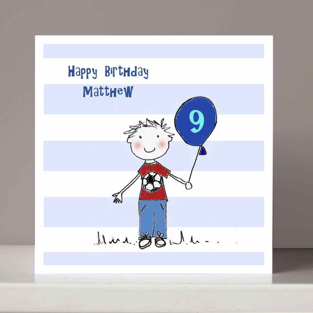 Personalised Boy's Birthday Card
