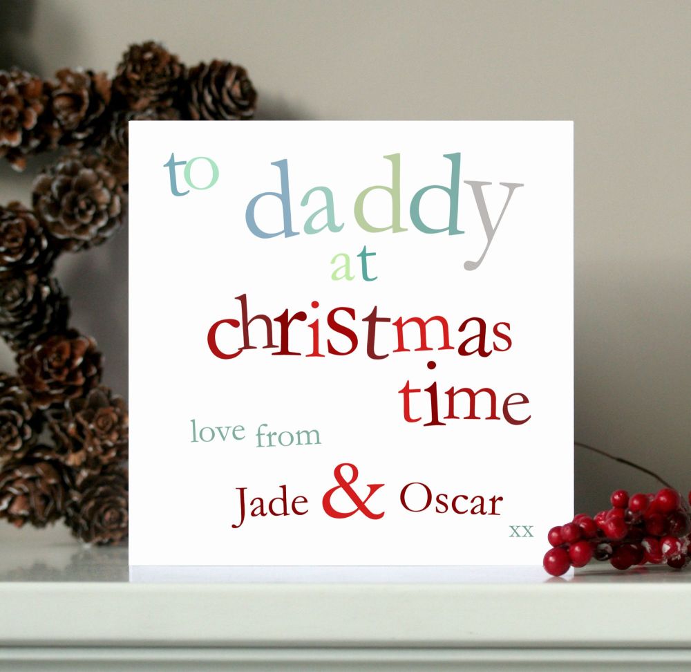 Personalised Daddy Christmas Card
