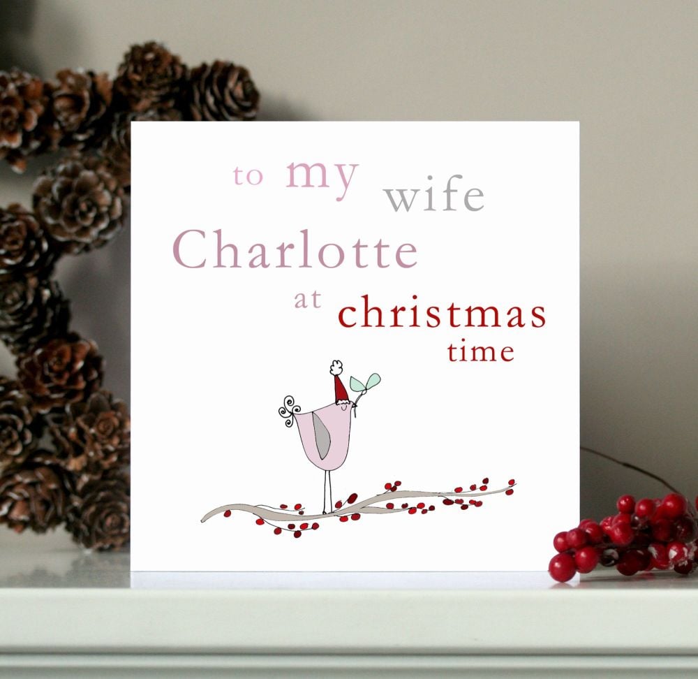 Personalised Wife / Girlfriend Christmas Card