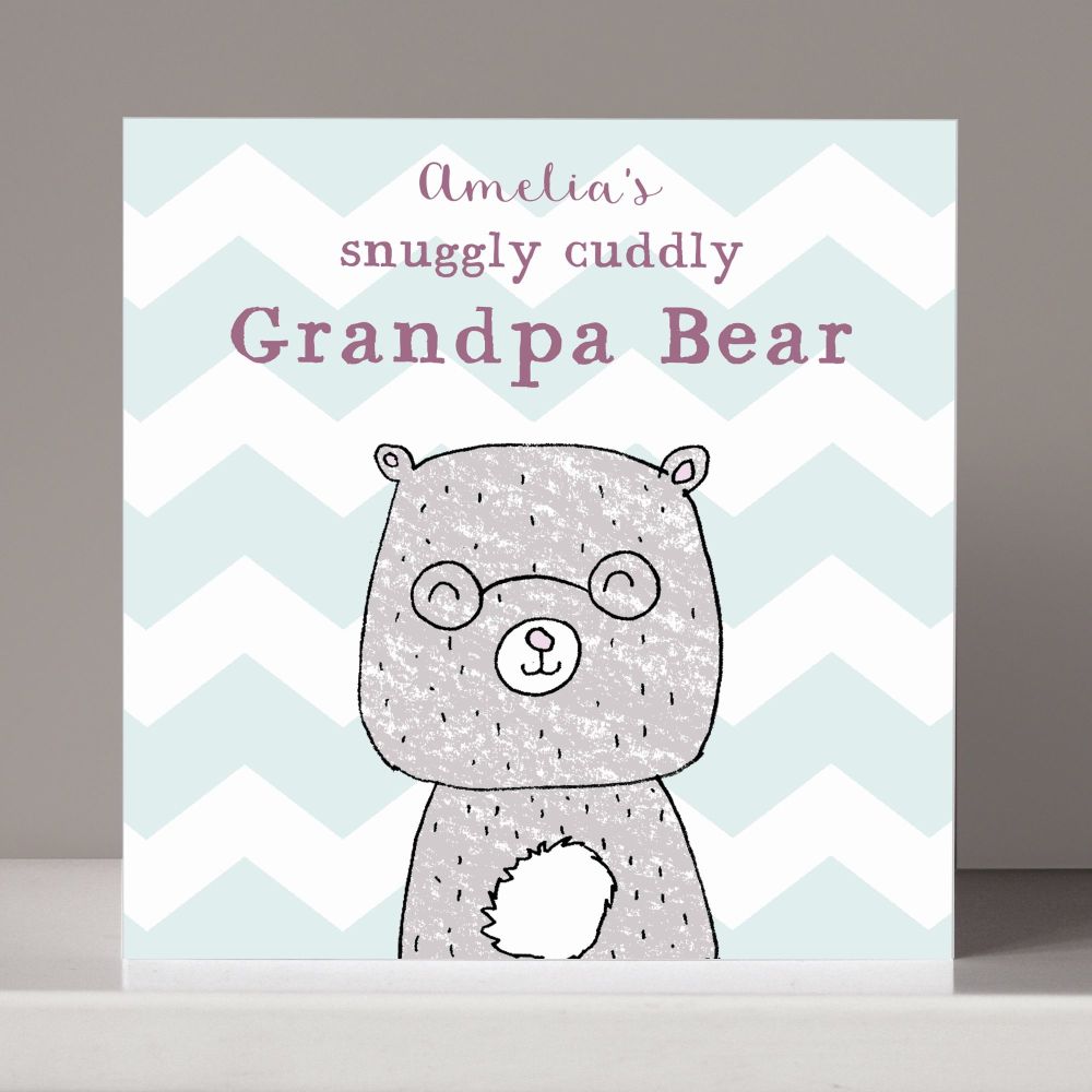 Personalised Grandpa Bear Birthday Card