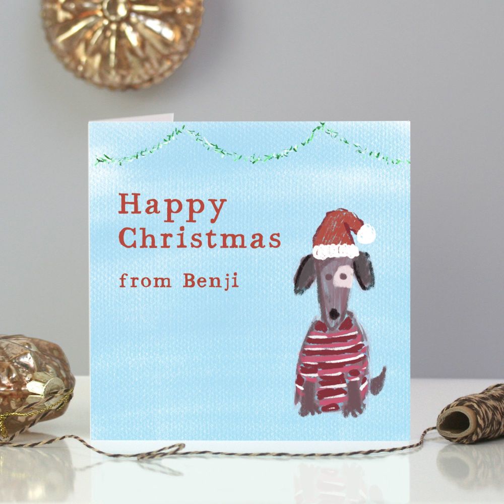 Personalised From The Dog Christmas Card