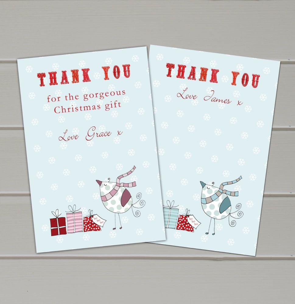 Personalised Christmas Thank You Cards