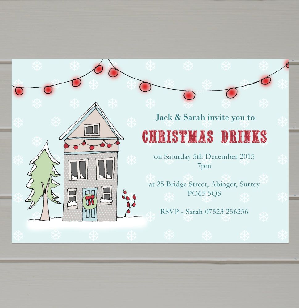 Personalised Christmas Party Invitations