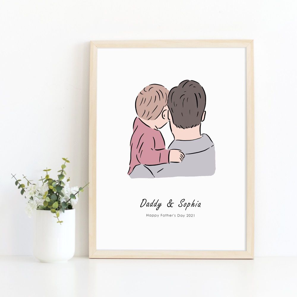 Personalised Daddy And Me Print