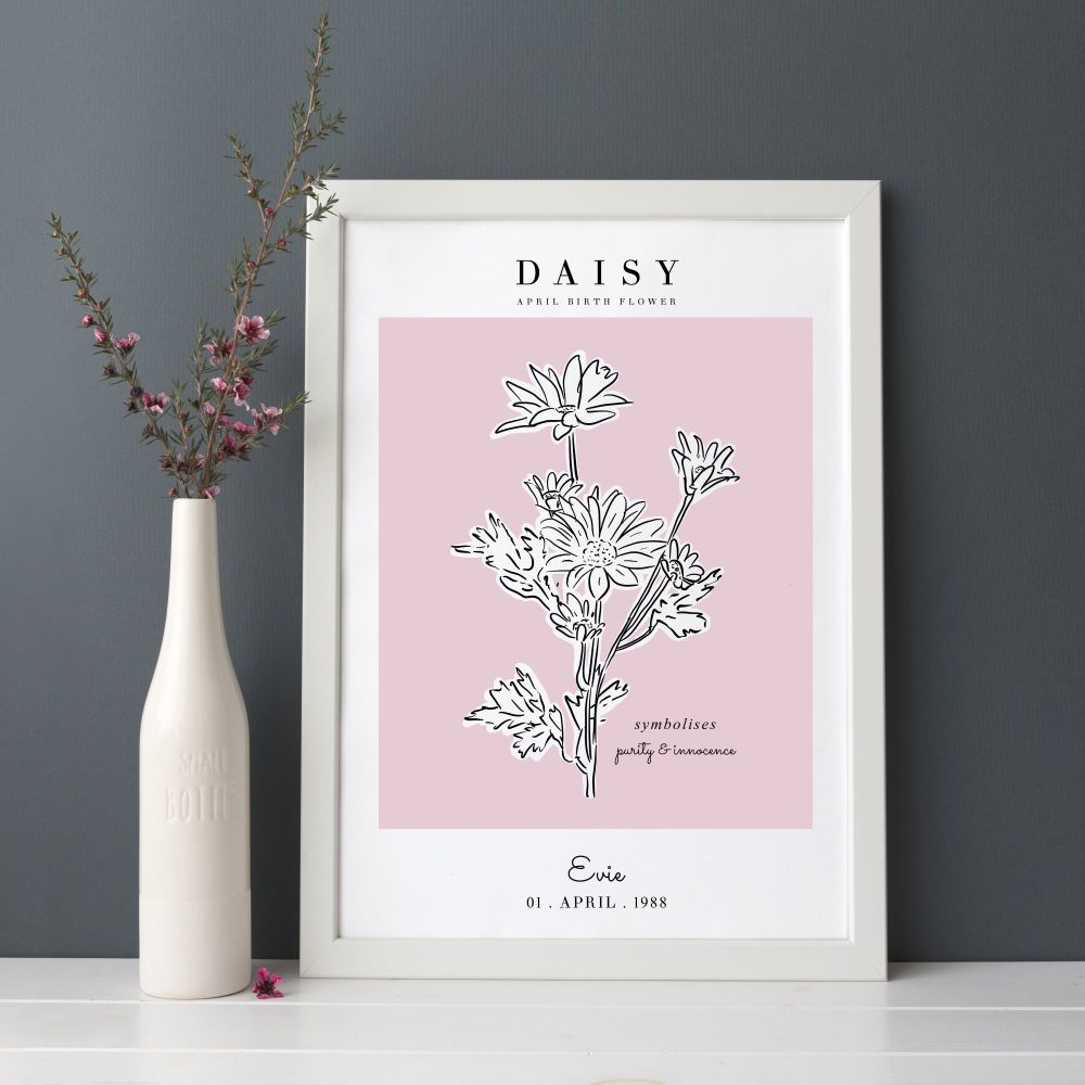 Personalised Birth Flower Print
