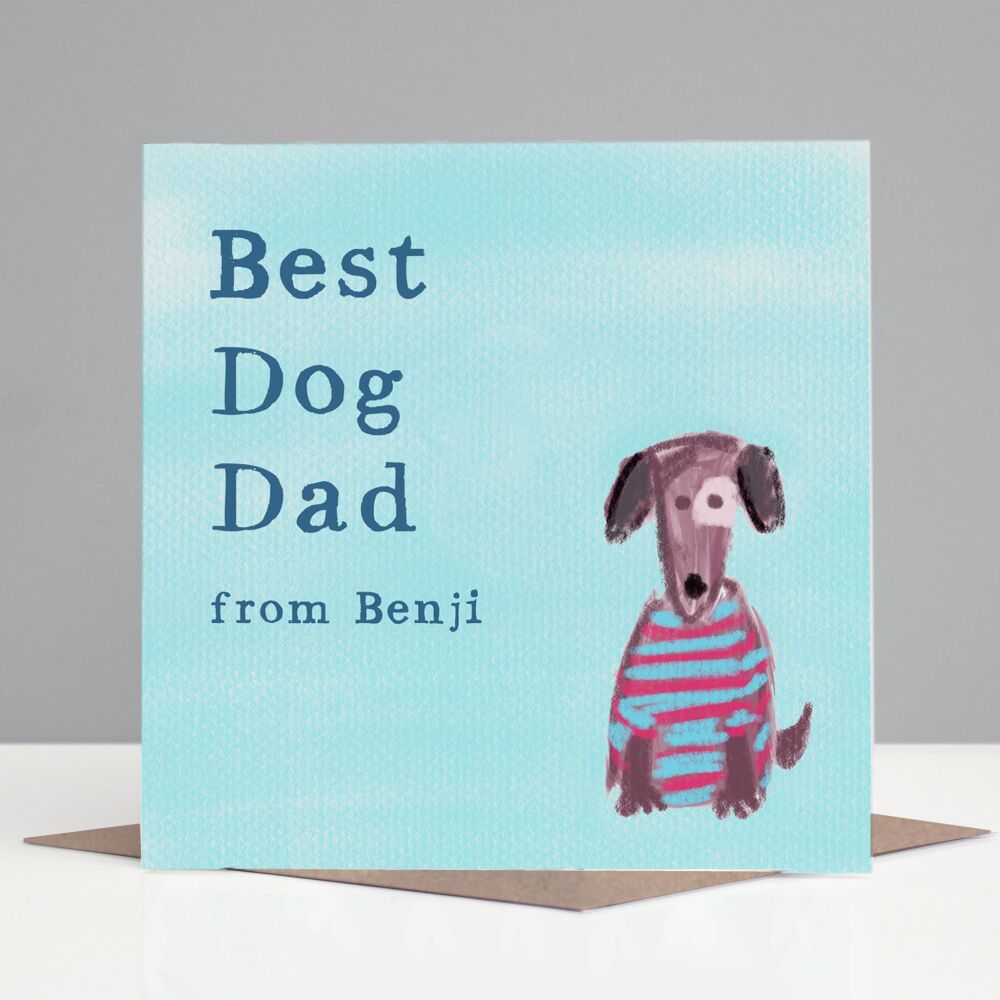 Personalised 'From The Dog' Daddy Birthday Card