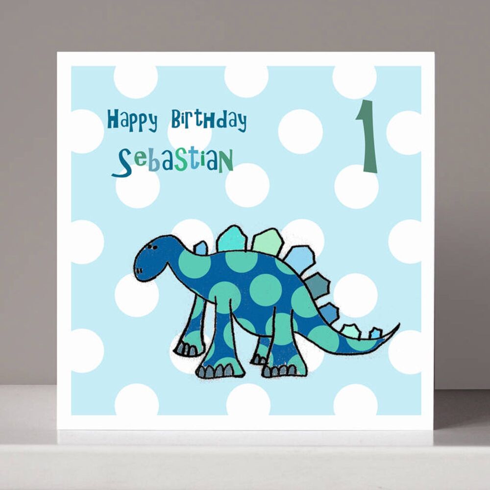 Personalised Dinosaur Birthday Card