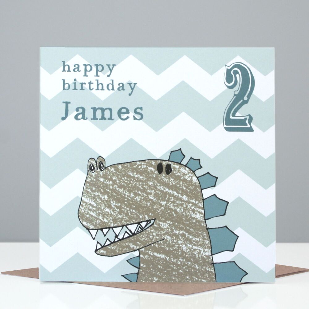 Personalised Dinosaur Children's Birthday Card
