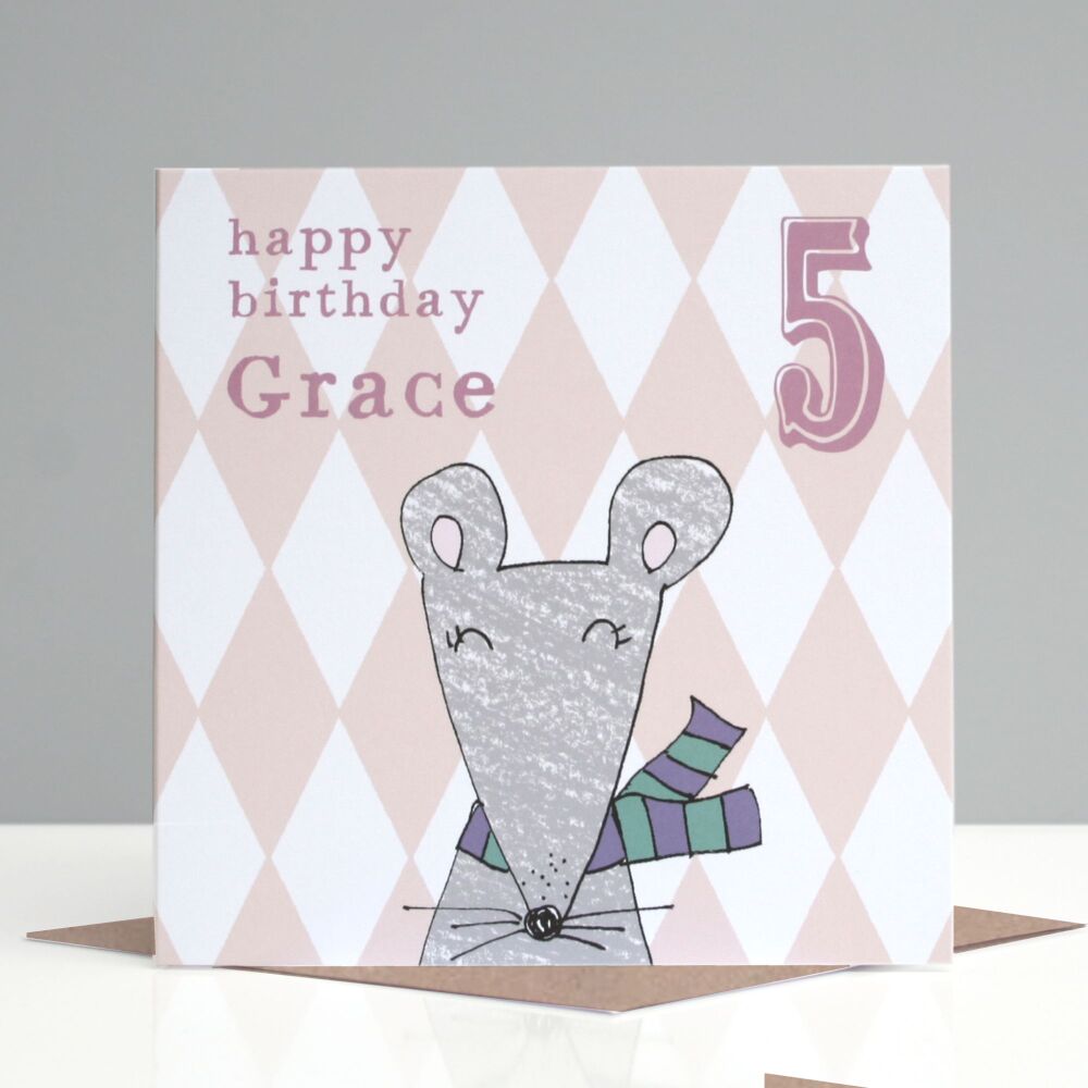 Personalised Mouse Children's Birthday Card