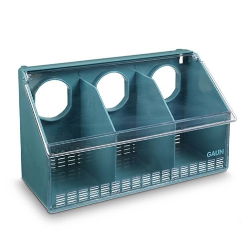 Pigeon Budgie Finch Bird Feeder - 3 Hole - Clip on, clear front and lid