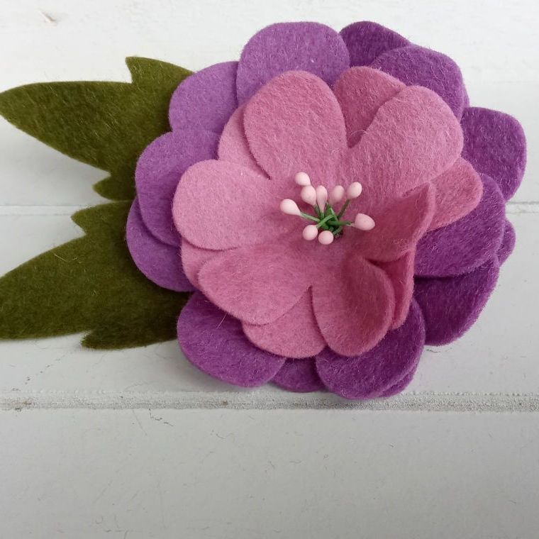 Made to Order Felt Flower Brooches