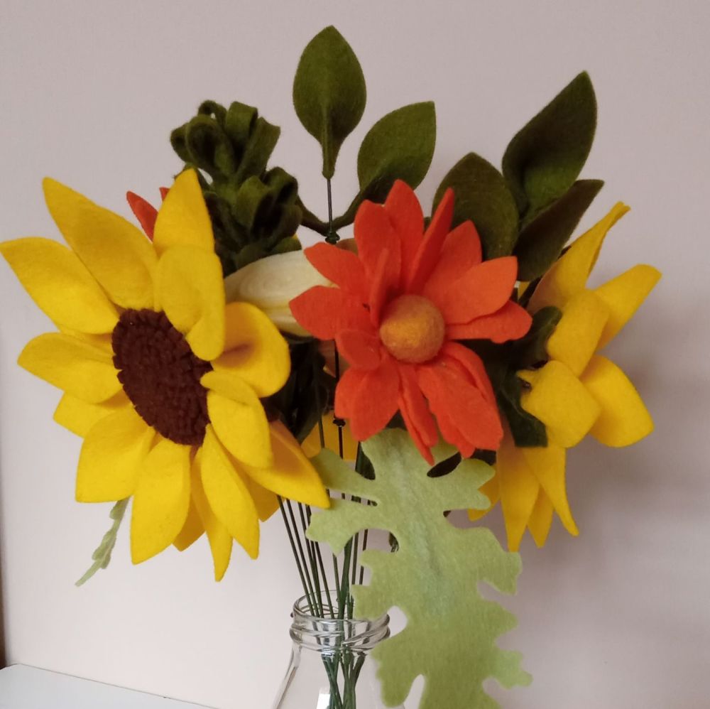 Sunflower & Roses Bouquet