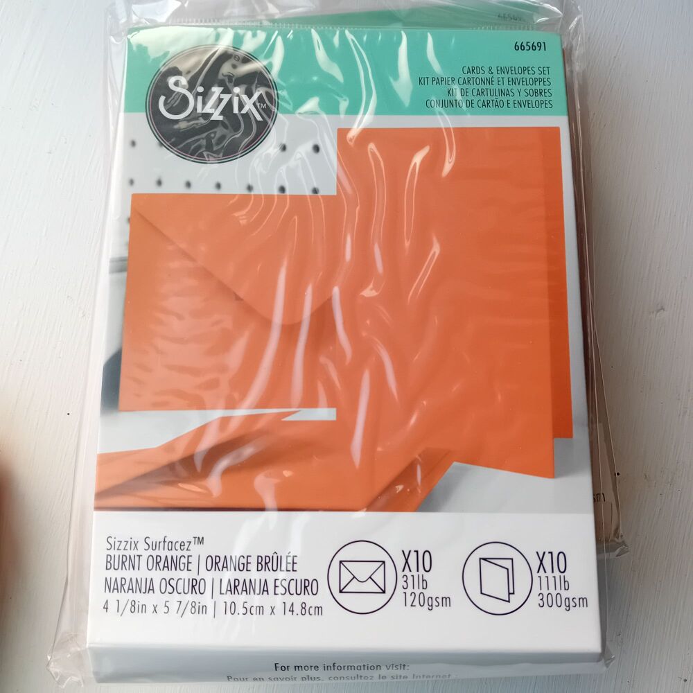 Sizzix Surfacez Card & Envelope Pack A6 Stone Haze