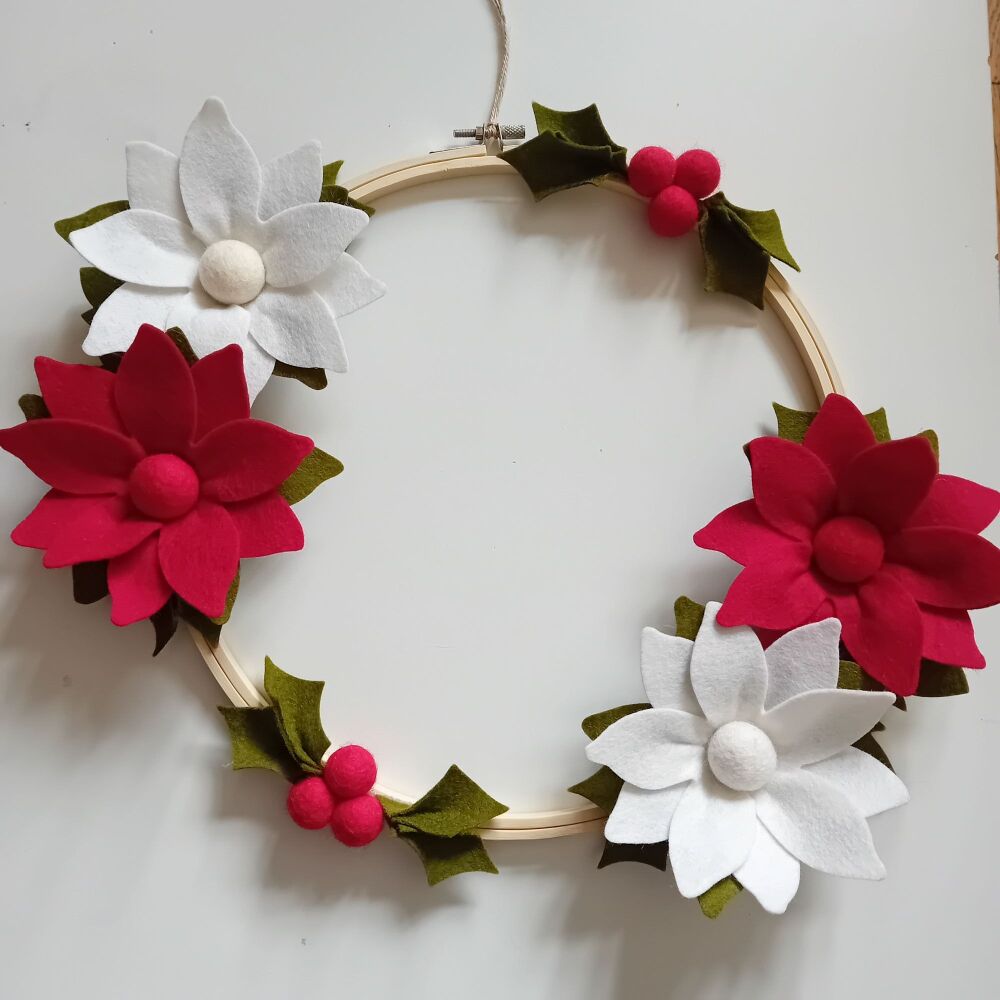 Poinsettia Wreath