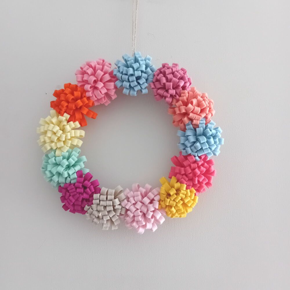Fluffy Flower Wreath