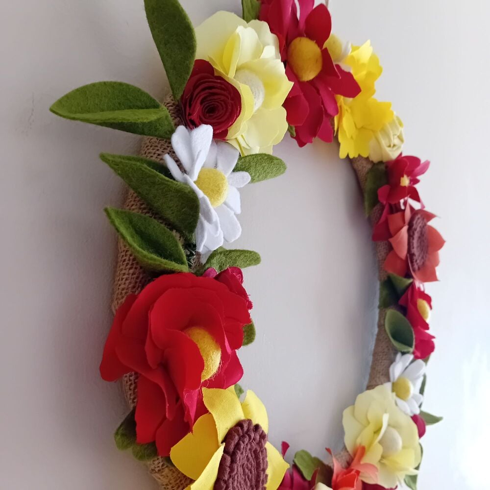 Sunset Flower Wreath