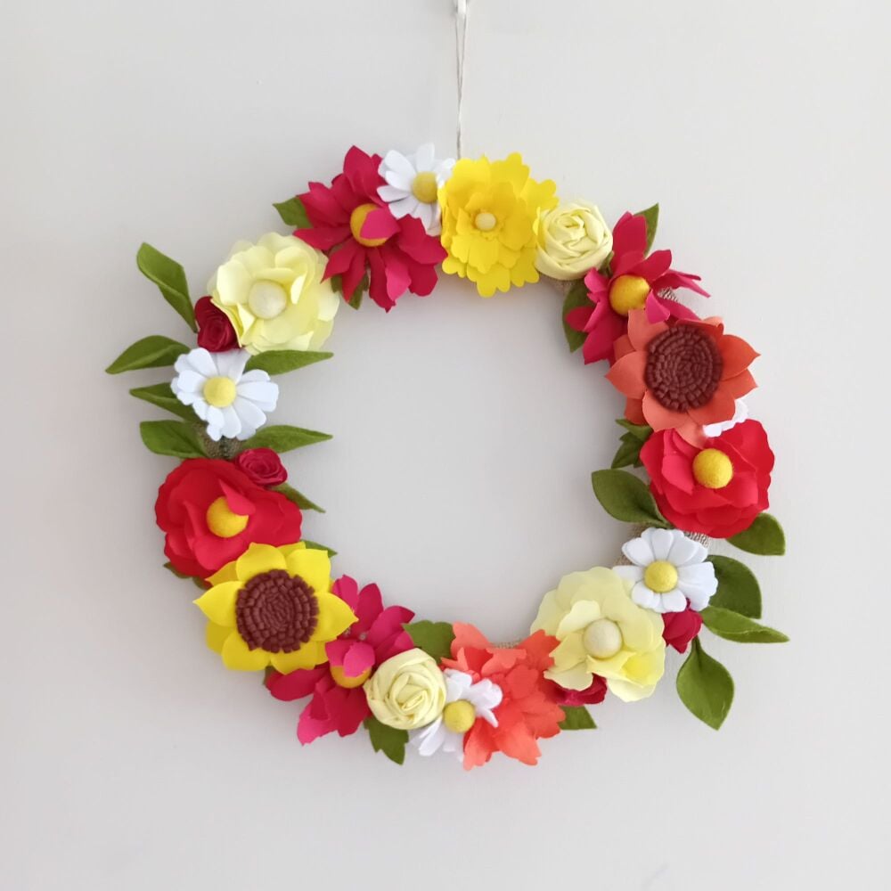 Sunset Flower Wreath