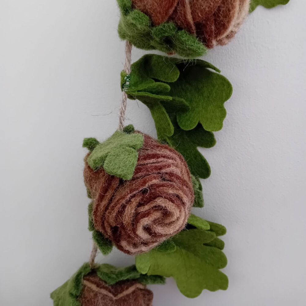 Felt Pine Cone Garland