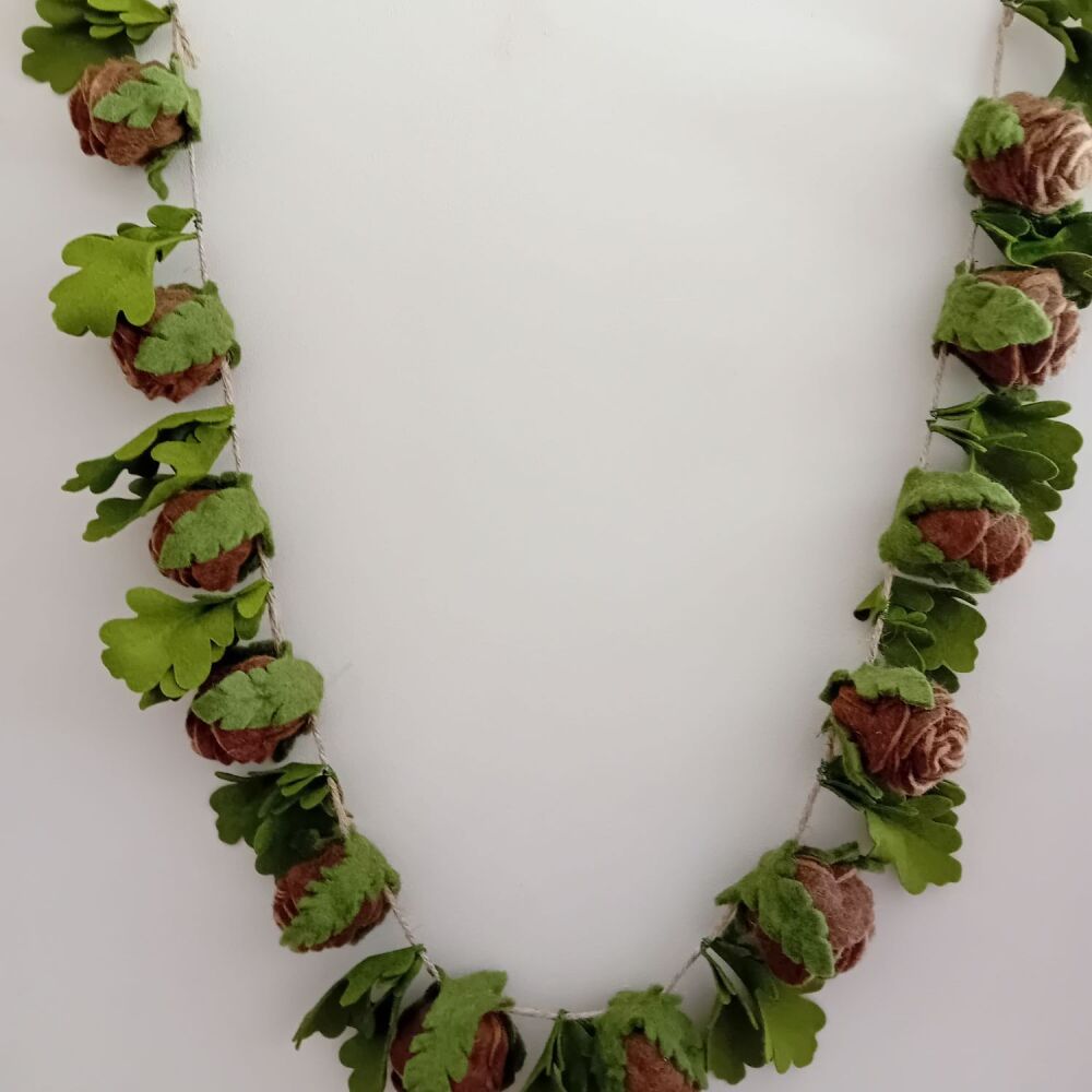 Felt Pine Cone Garland