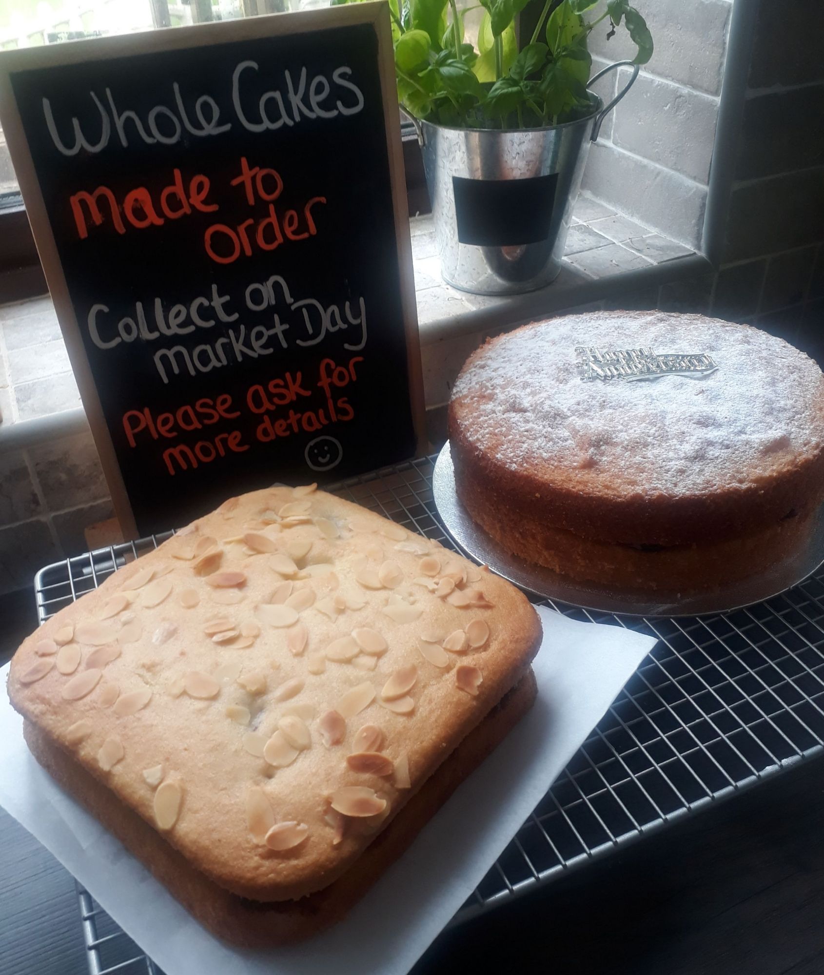 Whole Cakes baked to Order