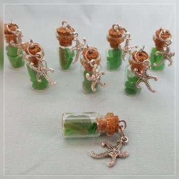 Mini Sea glass jars