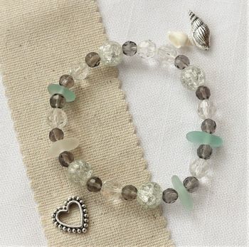 Ice white and sea glass